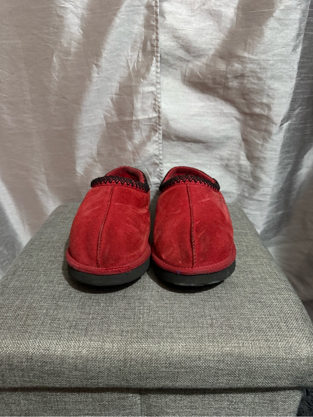 UGG Men's Red Suede Slip-On Loafers